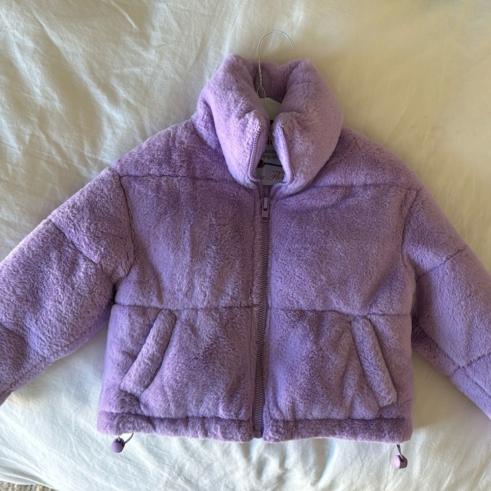 Apparis Purple Fur Coat 6Y